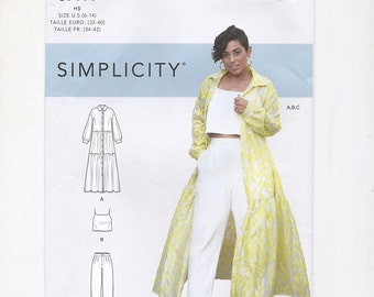 Misses Dress Top and Pants, Mimi G Design, Simplicity S9114 Sewing Pattern, Sizes 6-14, Bust 30 1/2 to 36, Factory Folded, Uncut