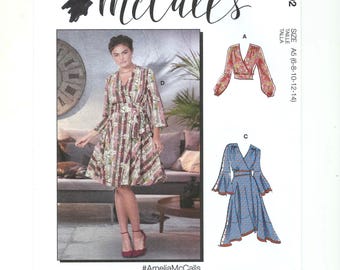 McCall's M7892 Sewing Pattern: Misses Tops & Dresses, Sizes 6-14