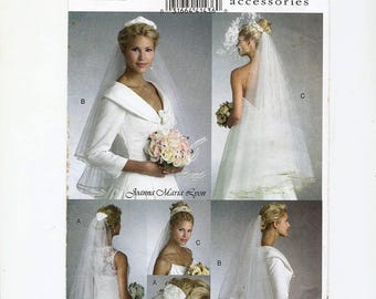 Bridal Veils, Vogue Accessories Sewing Pattern V8374, One Size, Dated 2007, Uncut