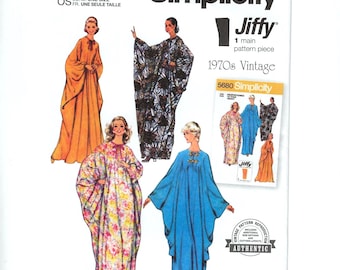 Misses Caftan, Loungewear Sewing Pattern, Simplicity S3179, Sizes Short, Medium, Tall