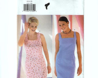 Easy Dress Sewing Pattern: Butterick 6524 Misses Sizes 6 , 8, 10, Uncut