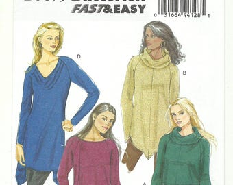 Misses Top Very Easy Butterick Sewing Pattern B5679, Sizes 4 to 14, Uncut