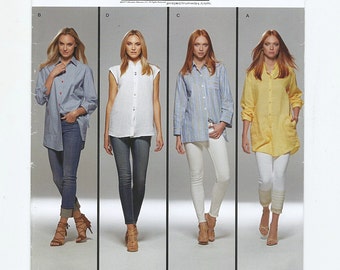 Simplicity 8340 Misses Shirt Sewing Pattern, Sizes 4-12, Uncut