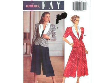 Butterick 5309 Leslie Fay, Easy Top, Dickey, Collar, Split Skirt Sewing Pattern: Sizes 20-24