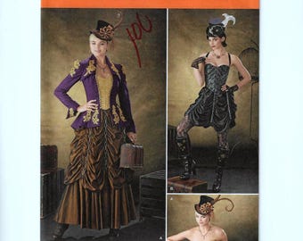Steampunk/Renaissance Fair Costume, Bustier, Jacket, Skirt, Simplicity Sewing Pattern 1248, Sizes 6-12, Uncut