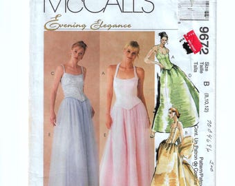 Misses Lined Tops, Skirt and Stole McCall's Sewing Pattern 9672, Sizes 8 to 12, Uncut