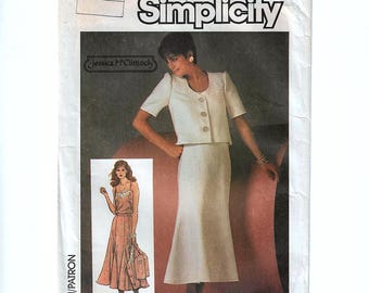 Jessica McClintock Simplicity 6783 Sewing Pattern: Dress, Jacket, Camisole, Skirt (Sizes 6-14, Uncut)