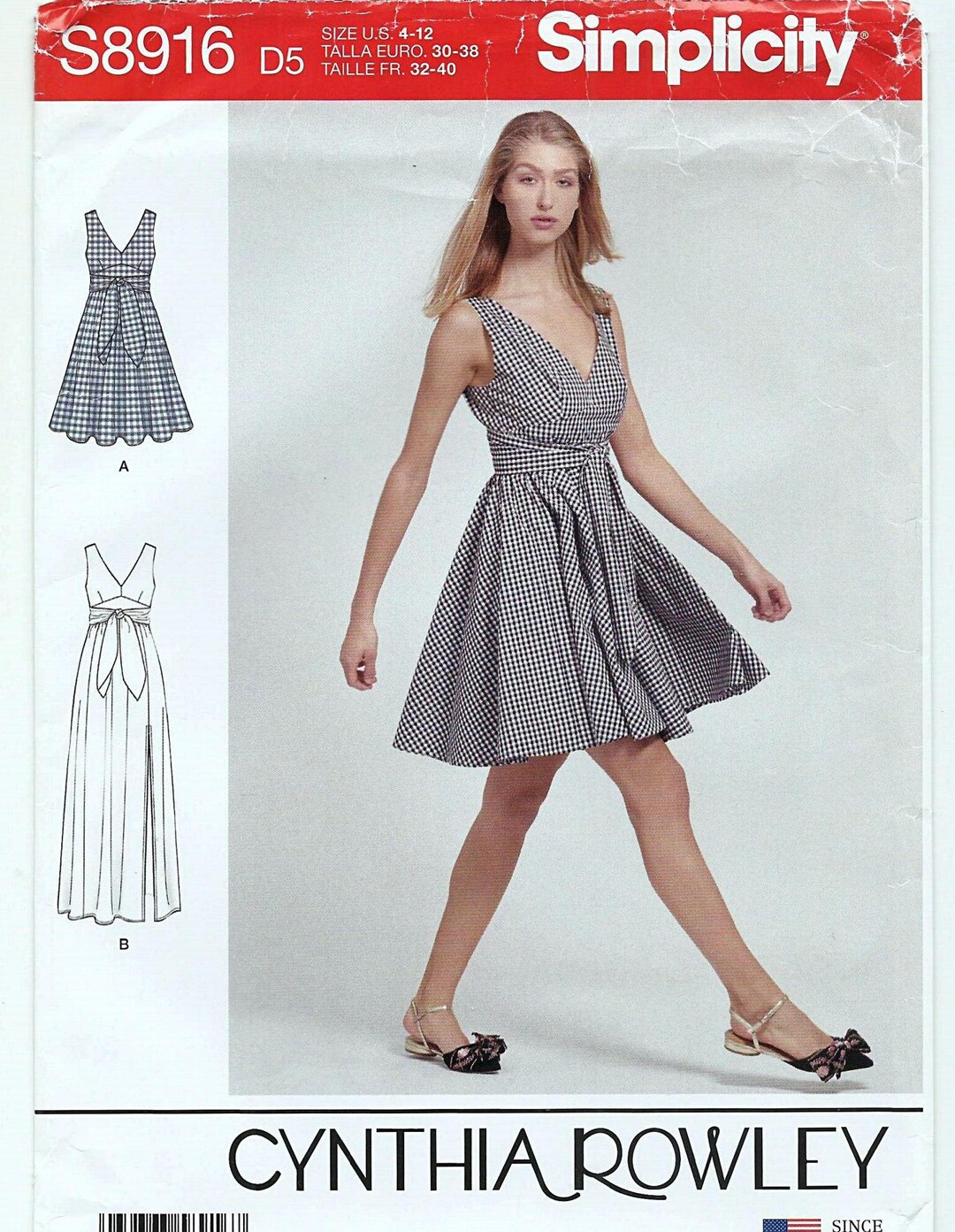 Cynthia Rowley Wrap Dress Sewing Pattern Simplicity S8916, Sizes 412