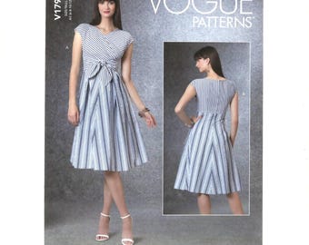 Fitted Dress Sewing Pattern: Vogue V1795, Sizes 6-14, Uncut