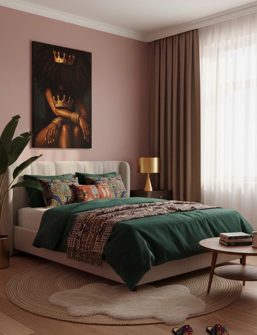 Afro Queen Crown Wall Art | Black Queen Canvas Print | Royal African ...