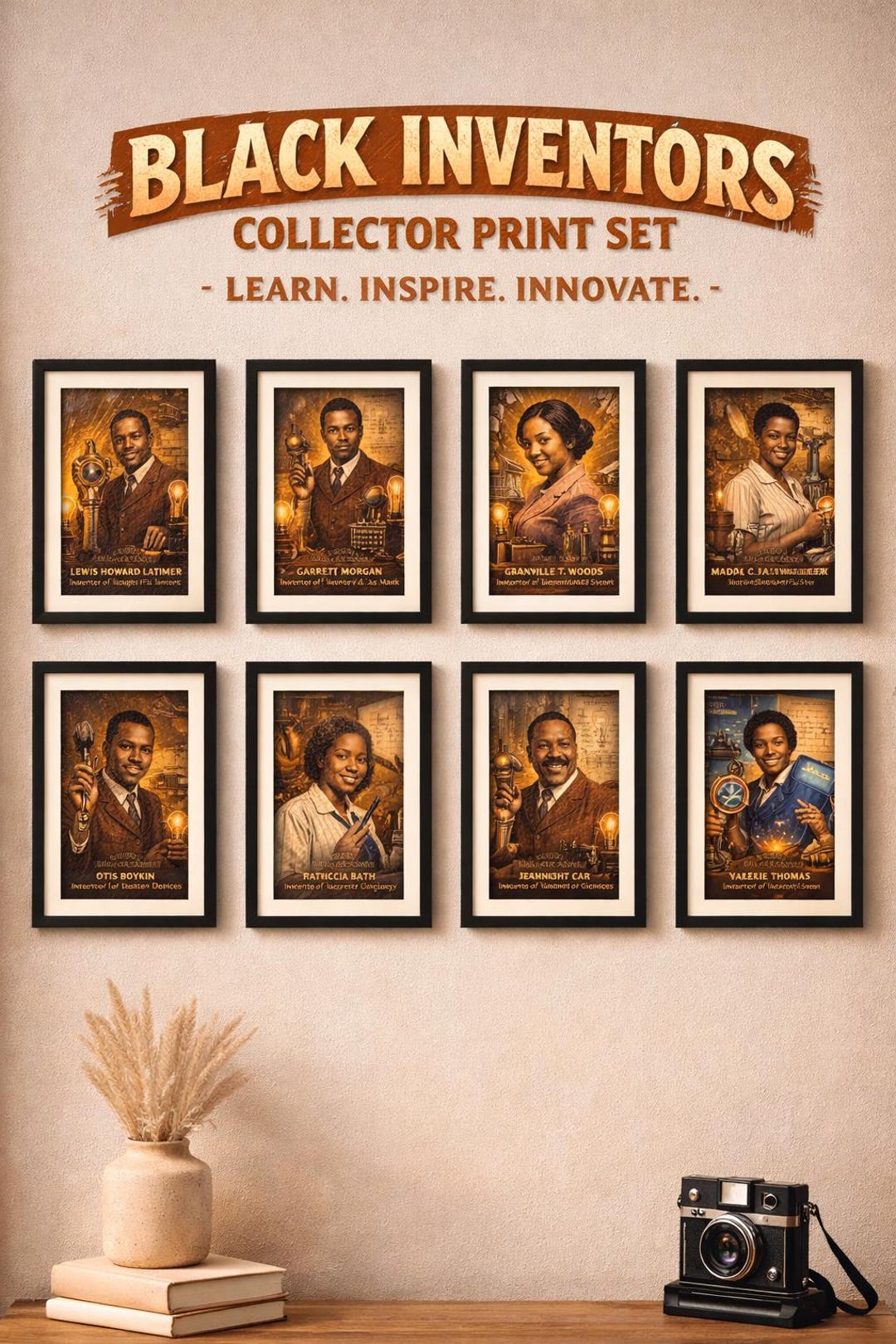 Black Inventors Wall Art Set (10 Prints) | African American Innovators ...