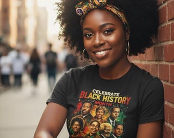 Celebrate Black History Month Shirt | Black Excellence Tee | African American Leaders T-Shirt | Juneteenth Shirt | Melanin Pride Gift