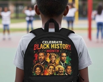 Black History Month Backpack | African American Heritage Leaders Bookbag | Melanin Pride Gift | Juneteenth School Bag | Civil Rights Icons