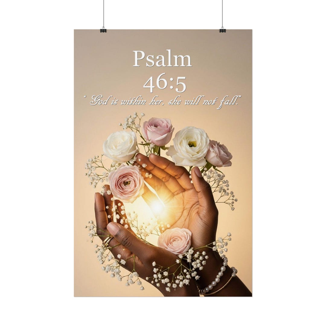 Psalms 46:5 God is Within Her, She Will Not Fall Christian Wall Art ...
