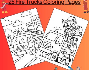 25 Fire Truck Coloring Pages for Kids | Printable A4 PDF