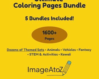 Ultimate Coloring Pages Bundle - 1600+ Pages - Printable A4 (PDF)