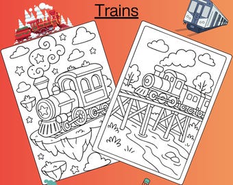 25 Train Coloring Pages - Printable A4 (PDF)