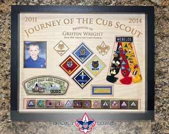 Honor the Achievement - Journey of the Cub Scout Plaque, 11x14 wood plaque, Customized, Arrow of Light, Cub Scouts, BSA1415