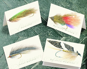 Intruder notecard set, thank you cards, best man gifts, fly fishing notecard set, fly fishing thank you cards, PT0912