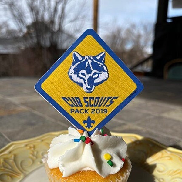 Cub Scout cupcake toppers, Pack Meeting cupcake toppers, custom cupcake toppers, BSA5014