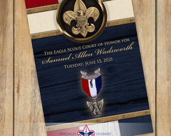 program cover, eagle scout court of honor program cover, Boy Scouts of America program, Court of Honor, BSA, BSA0903