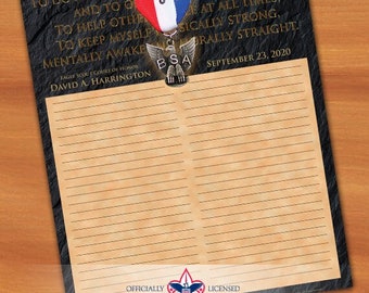 Sign-In Sheet, Eagle Scout Court of Honor, Customized, Court of Honor, BSA, BSA0105