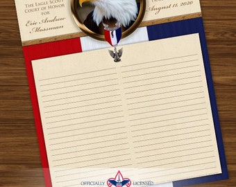 Sign-In Sheet, Eagle Scout Court of Honor, Customized, Court of Honor, BSA, BSA0405