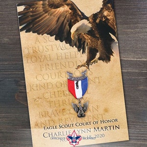 program cover, eagle scout court of honor program cover, Boy Scouts of America program, Court of Honor, BSA, BSA0203