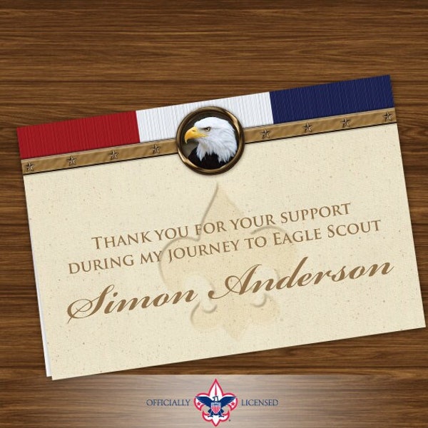 Thank You Cards, Eagle Scout, Customized, Court of Honor, BSA0402A