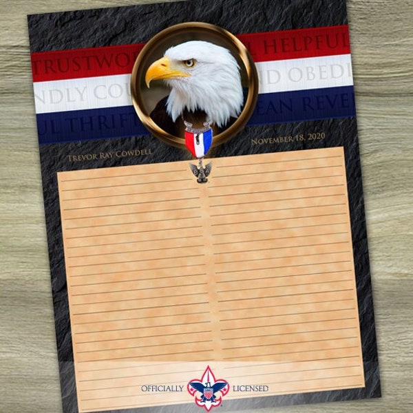 Sign-In Sheet, Eagle Scout Court of Honor, Customized, Court of Honor, BSA, BSA0305