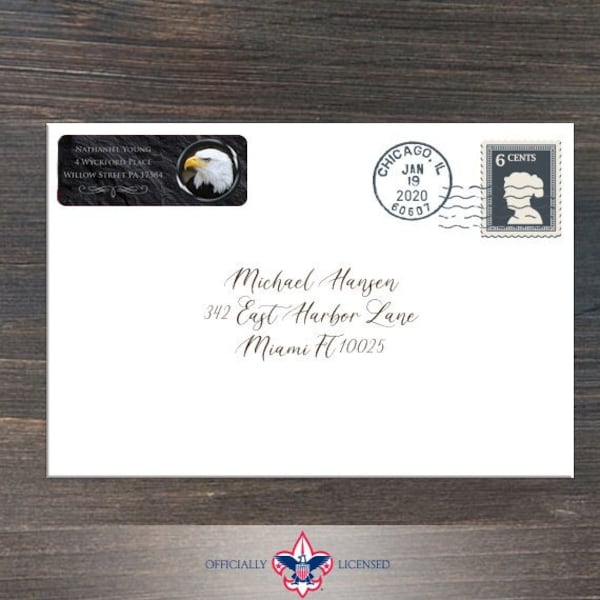 Return Address Labels, Eagle Scout, Customized, Eagle Scout Court of Honor, BSA0508