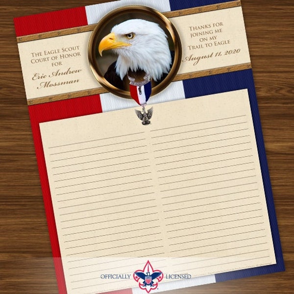 Sign-In Sheet, Eagle Scout Court of Honor, Customized, Court of Honor, BSA, BSA0405