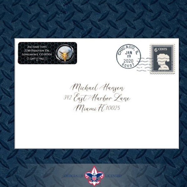Return Address Labels, Eagle Scout, Customized, Eagle Scout Court of Honor, BSA1008