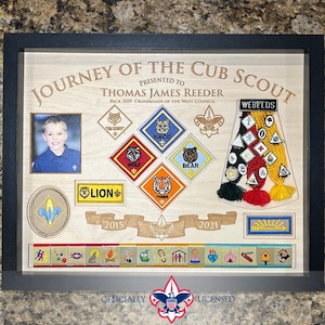 Honor the Achievement - Journey of the Cub Scout Plaque, 11x14 wood plaque, Customized, Arrow of Light, Cub Scouts, BSA1414