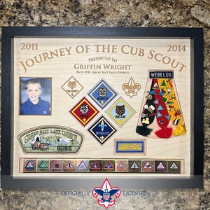 Honor the Achievement - Journey of the Cub Scout Plaque, 11x14 wood plaque, Customized, Arrow of Light, Cub Scouts, BSA1415