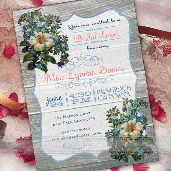 bachelorette party invitations, bridal shower invitations, lily bridal shower invitations, girls trip invitation, IN374