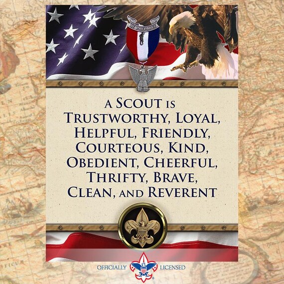 Citizenship Eagle Scout Law poster 18"x24" BSA0821C