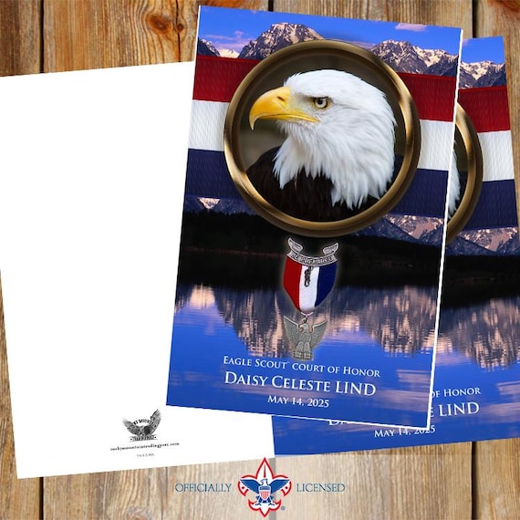 Program cover, Eagle Scout court of honor program cover, Scouting America program, Court of Honor, BSA, BSA0603