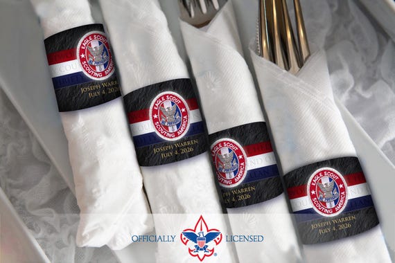 Courageous Napkin Ring, Customized, Eagle Scout Court of Honor, BSA0315A