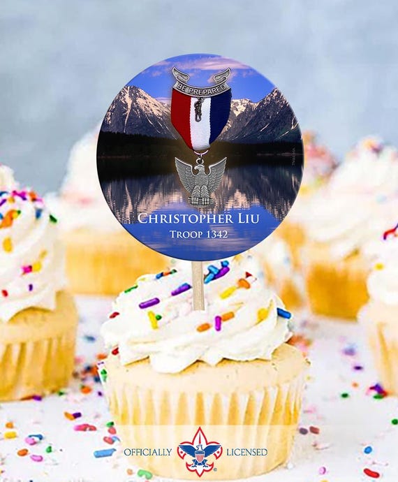 Tetons Eagle Oath cupcake toppers, Court of Honor, custom cupcake toppers, BSA0614A