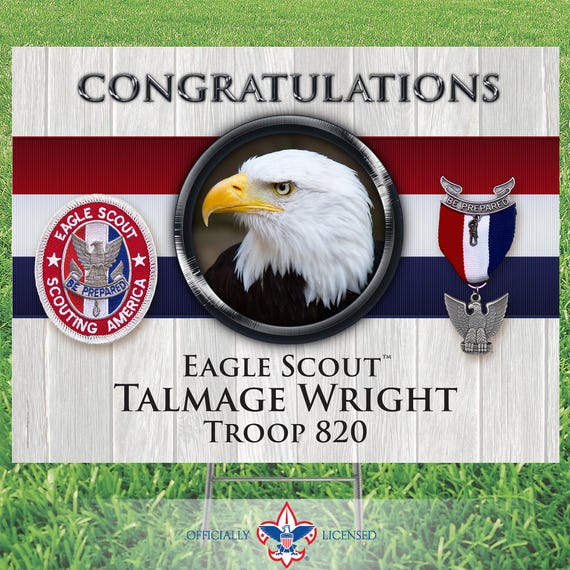 Scout Yard Sign, BSA Yard Sign, Eagle Scout, customized, BSA0723