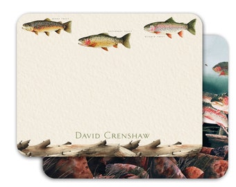 thank you cards, fly fishing notecards, fly fishing thank you cards, fly fisherman gift, fathers day gift, outdoors cards, NS182