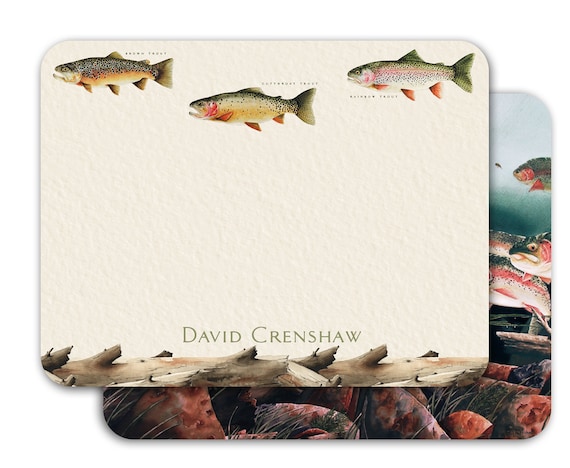 thank you cards, fly fishing notecards, fly fishing thank you cards, fly fisherman gift, fathers day gift, outdoors cards, NS182