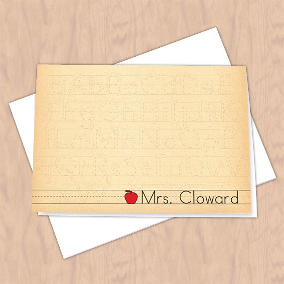 personalized notecards, thank you cards, teacher thank you cards, graduation thank you cards, teacher appreciation gift, teacher gift, NC118