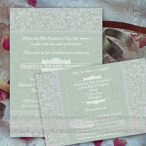 wedding invitations, wedding rsvp, bridal shower invitations, sage bridal shower invitations, wedding invitations and rsvp cards, IN365