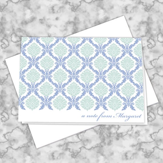 thank you cards, personalized notecards, periwinkle thank you cards, thank you notes, teacher appreciation, teacher gifts, NC137