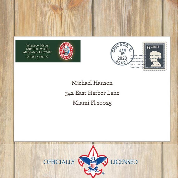 Return Address Labels, Eagle Scout, Customized, Eagle Scout Court of Honor, Merit Badge, BSA1308