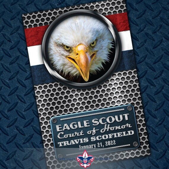 program cover, eagle scout court of honor program cover, Boy Scouts of America program, Court of Honor, BSA, BSA1003