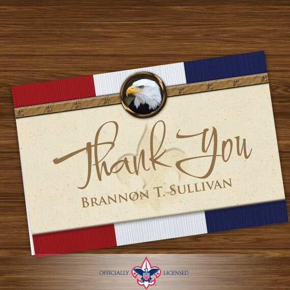 Thank You Cards, Eagle Scout, Customized, Court of Honor, BSA0402B