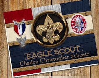 Tarjetas de agradecimiento personalizadas de personaje, Eagle Scout, Corte de Honor, BSA0902B